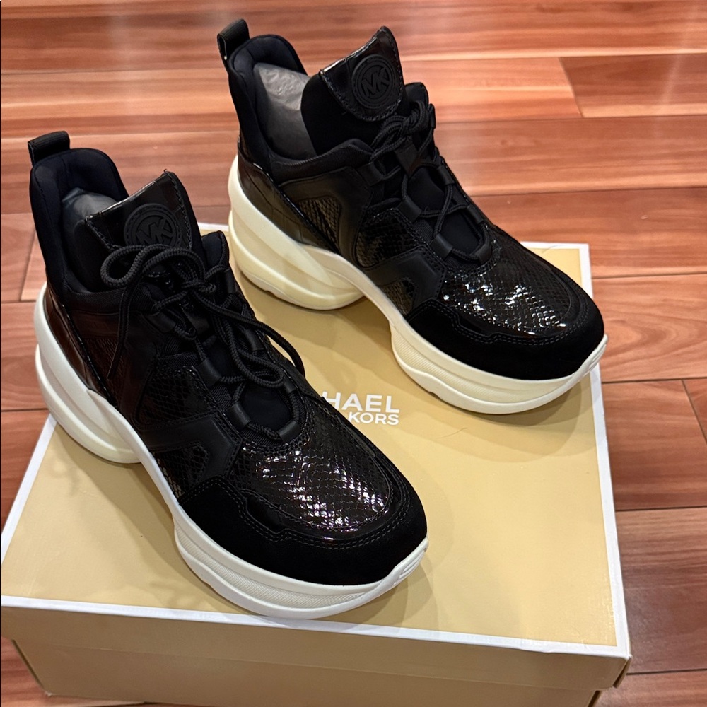 Michael Kors Black and White Women's Sneakers